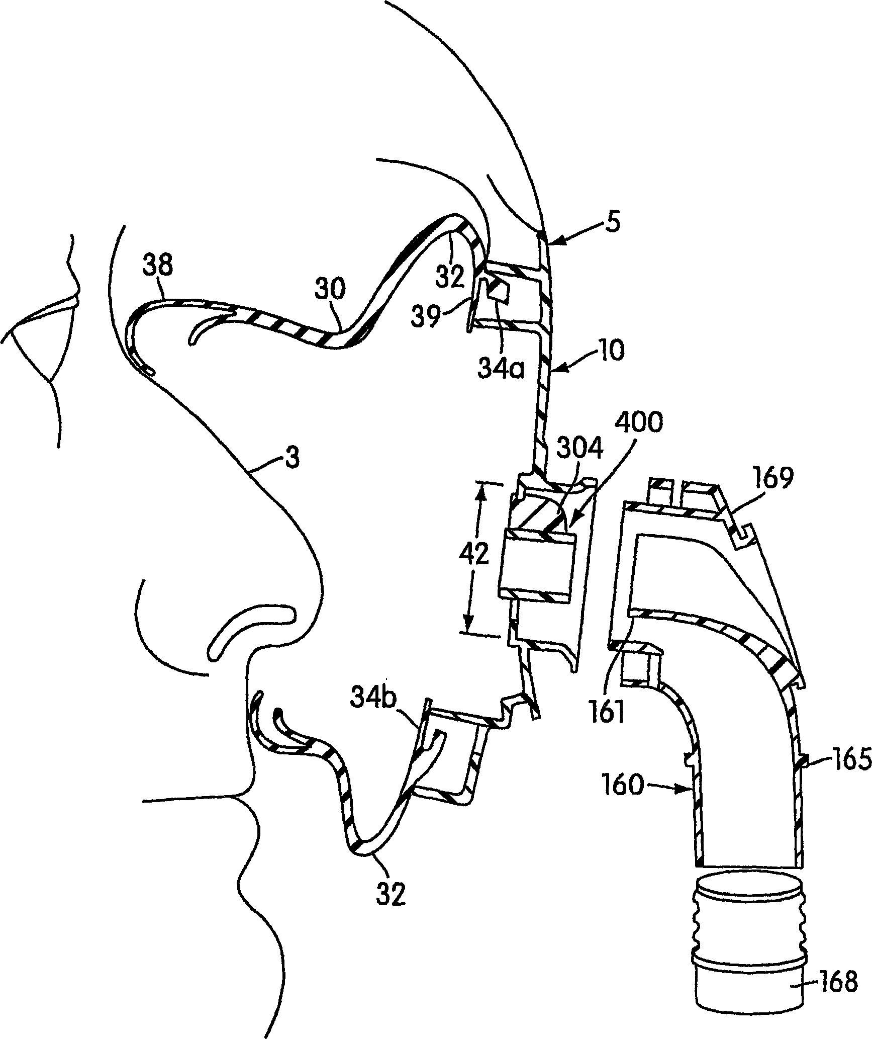 Elbow for mask assembly