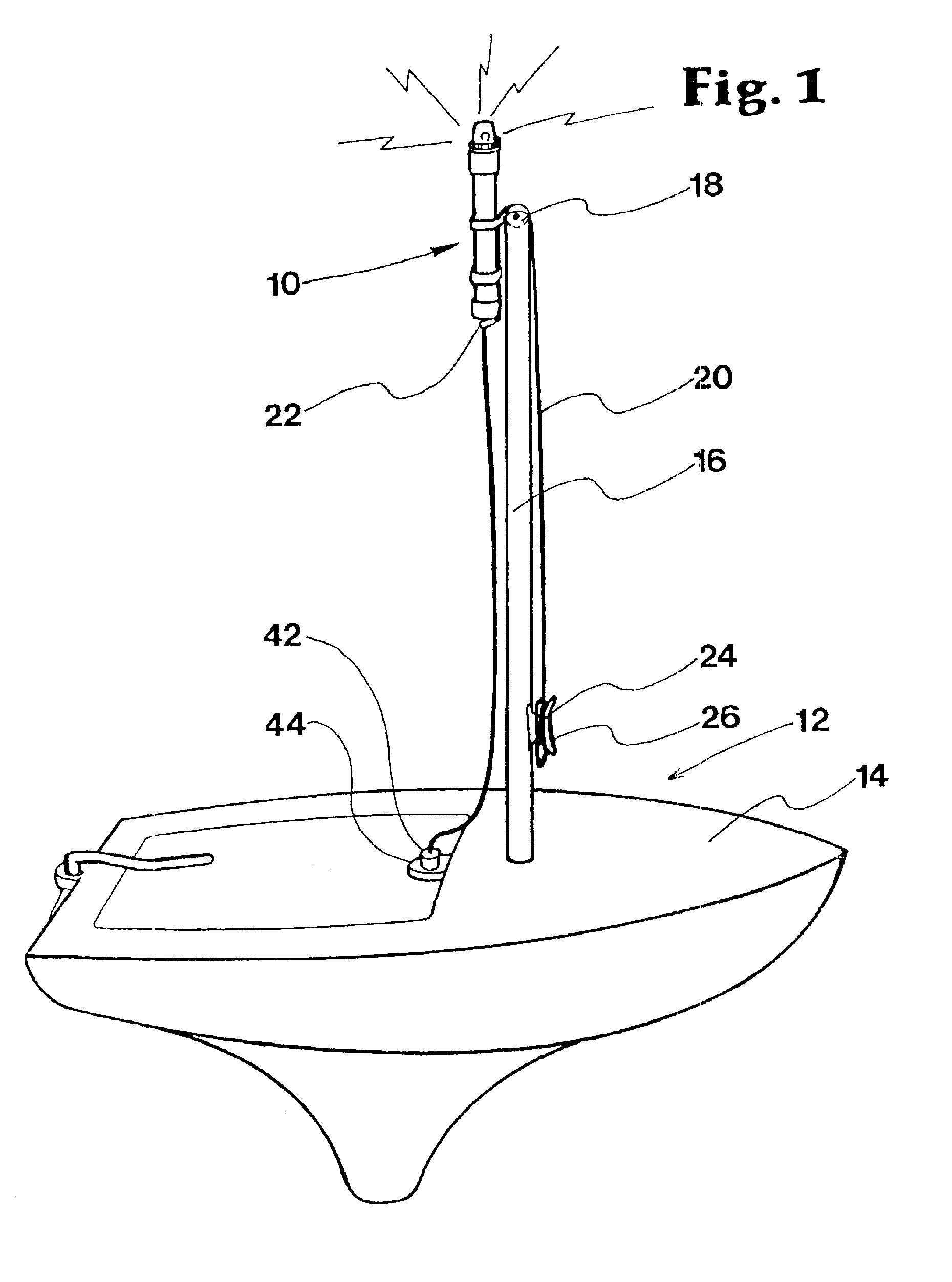 Sailboat anchor light having hoist structure