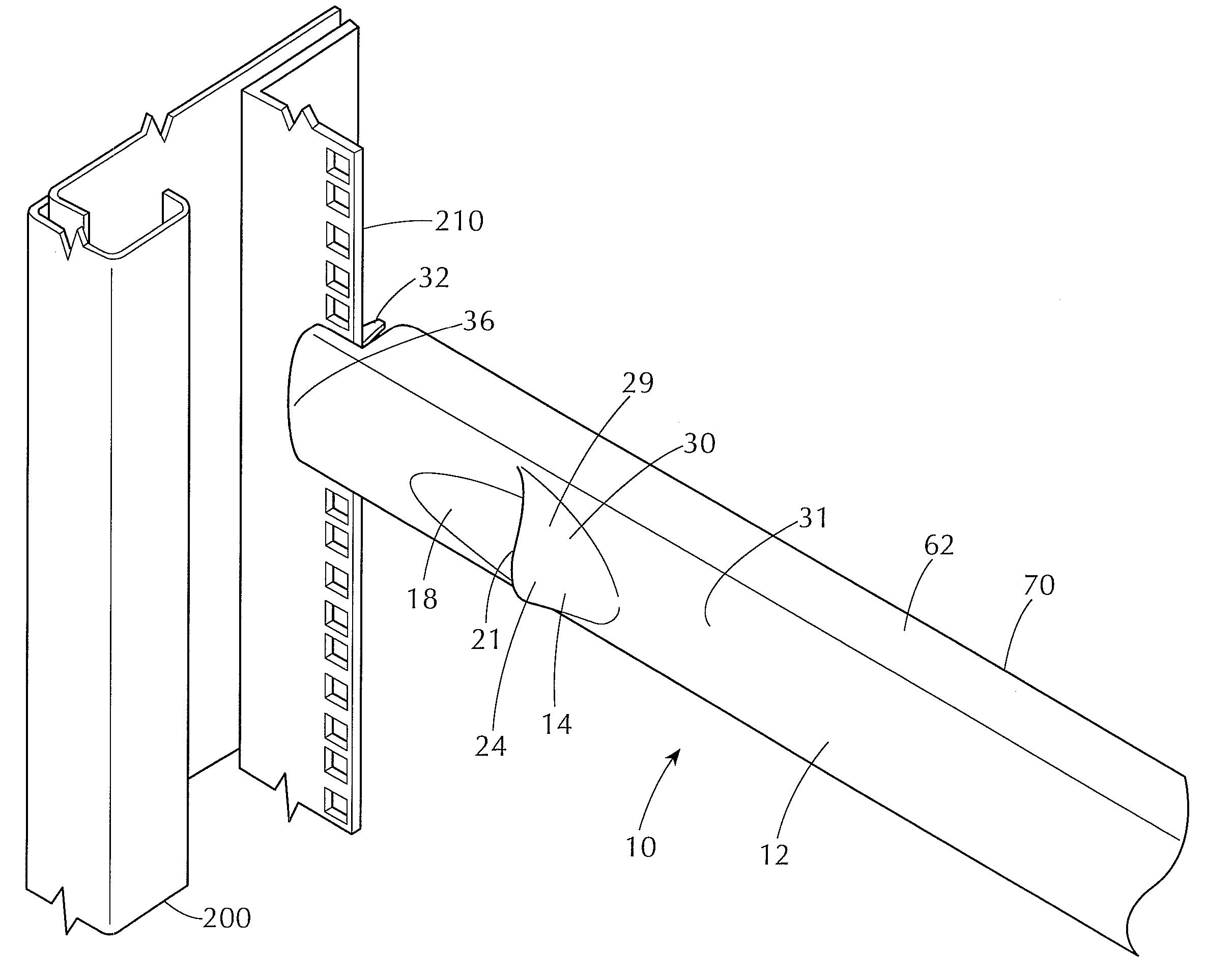 Blanking panel for standardized equipment rack and cabinet enclosure