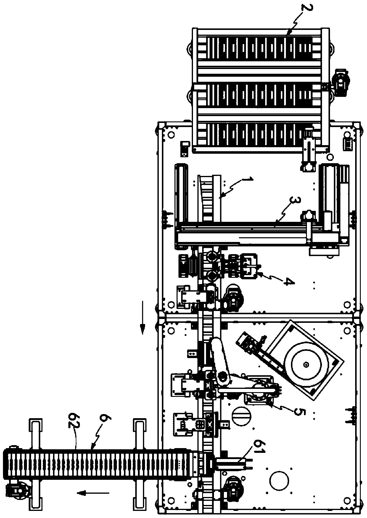 An automatic loading system for the sealing ring after the lead-acid battery is closed