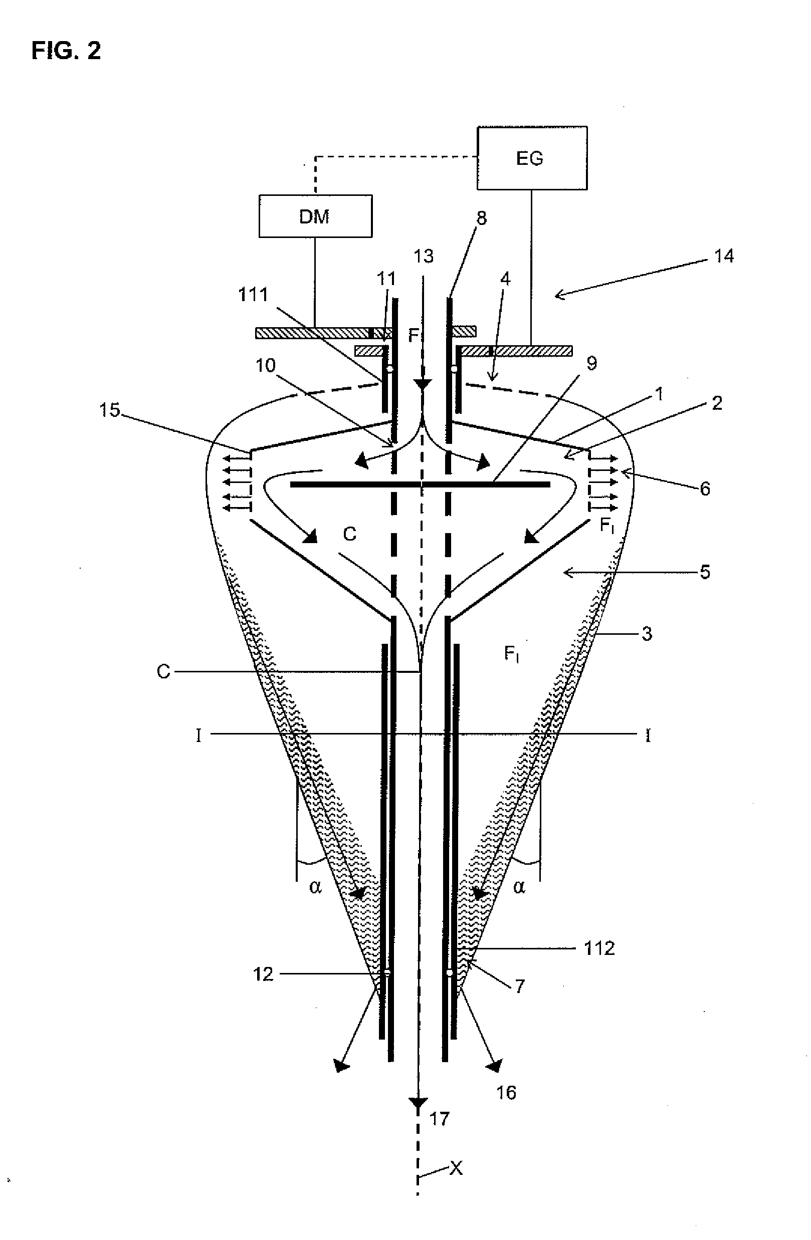 Filtering device and a method of filtering a fluid