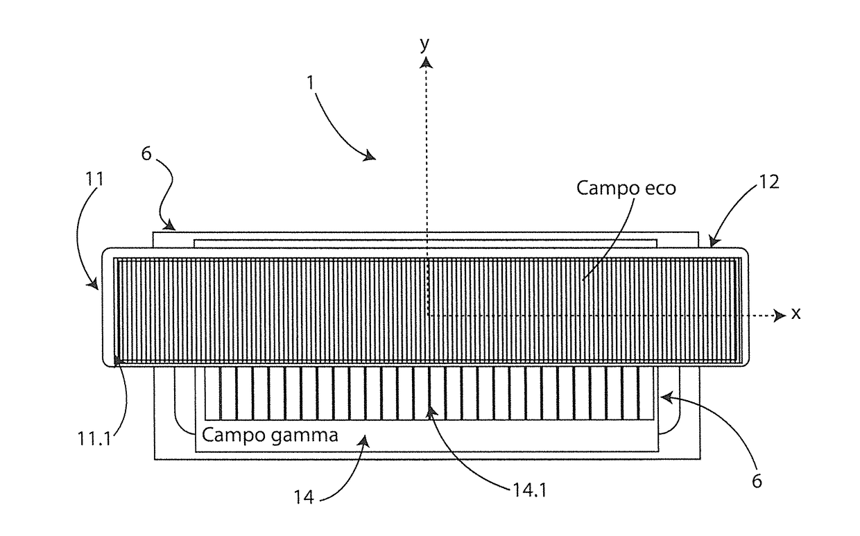 Echo-scintigraphic probe for medical applications and relevant diagnostic method