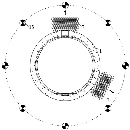 Deep and large water taking open caisson structure in high-pressure water area and construction method