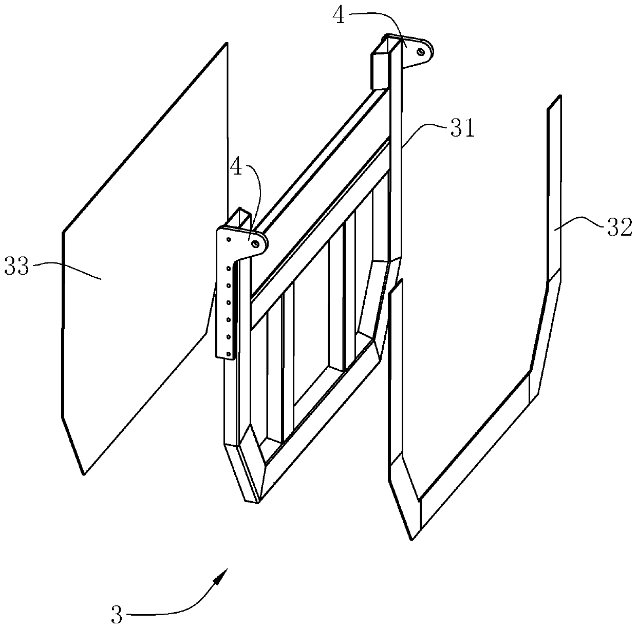 Dump truck container structure