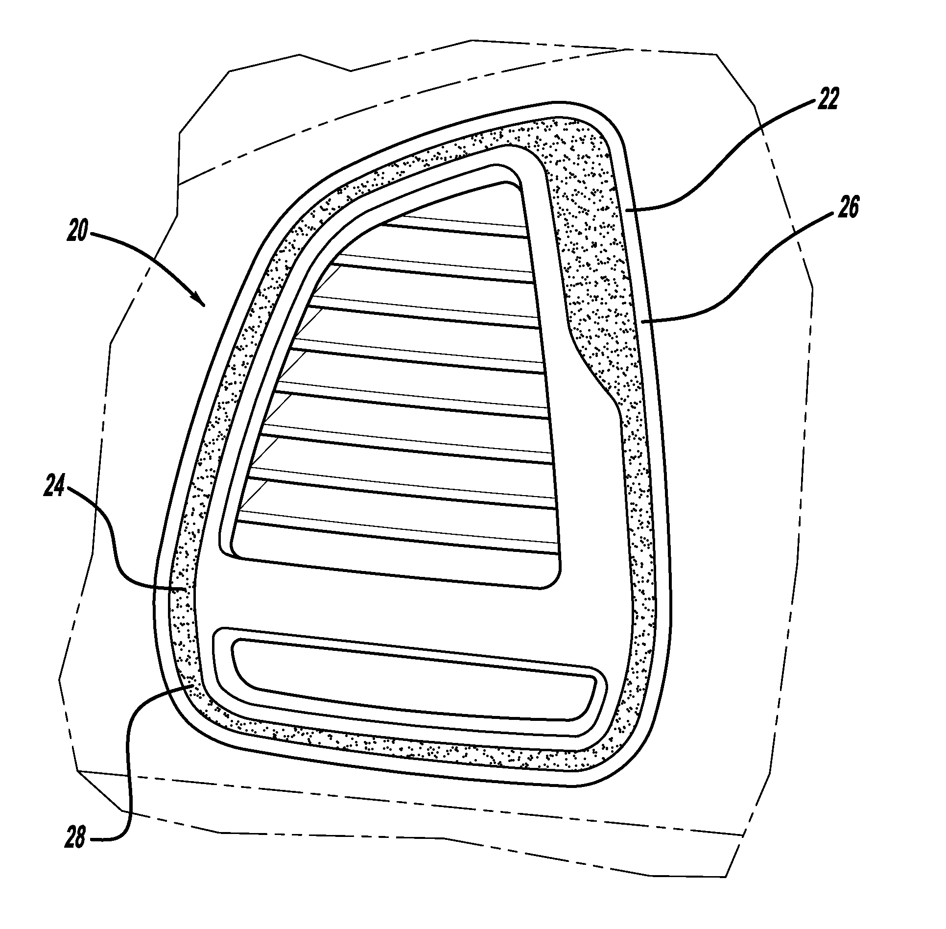 One-piece decorative trim bezel having plural unpainted finishes