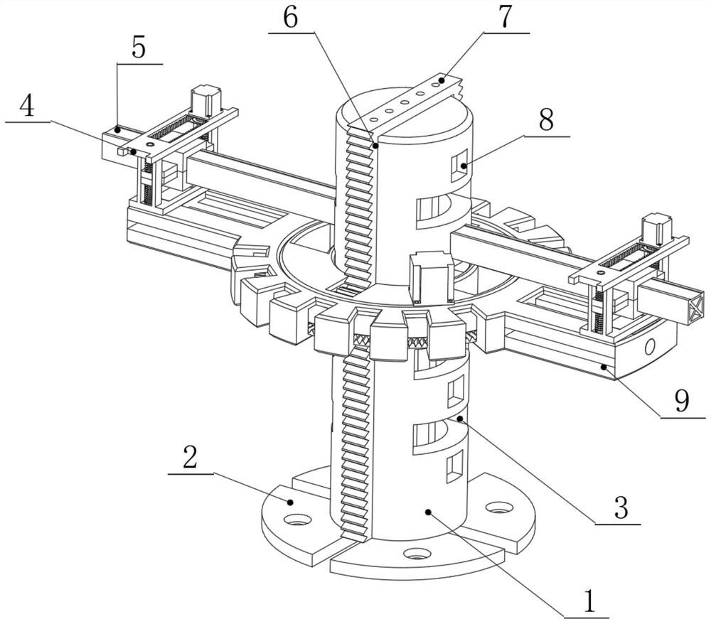 Node connecting device of hydraulic prefabricated assembly type concrete member