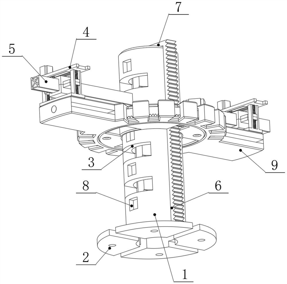 Node connecting device of hydraulic prefabricated assembly type concrete member