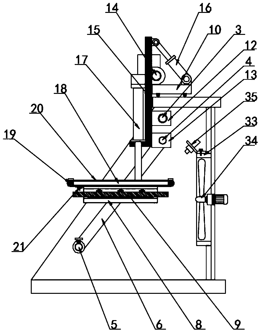 Wood board surface shallow layer uniform carbonization device