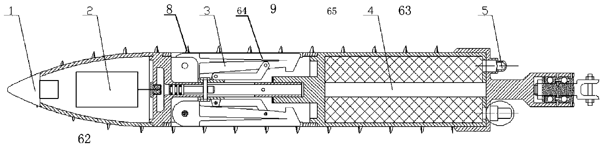 Rocket burrowing anchor