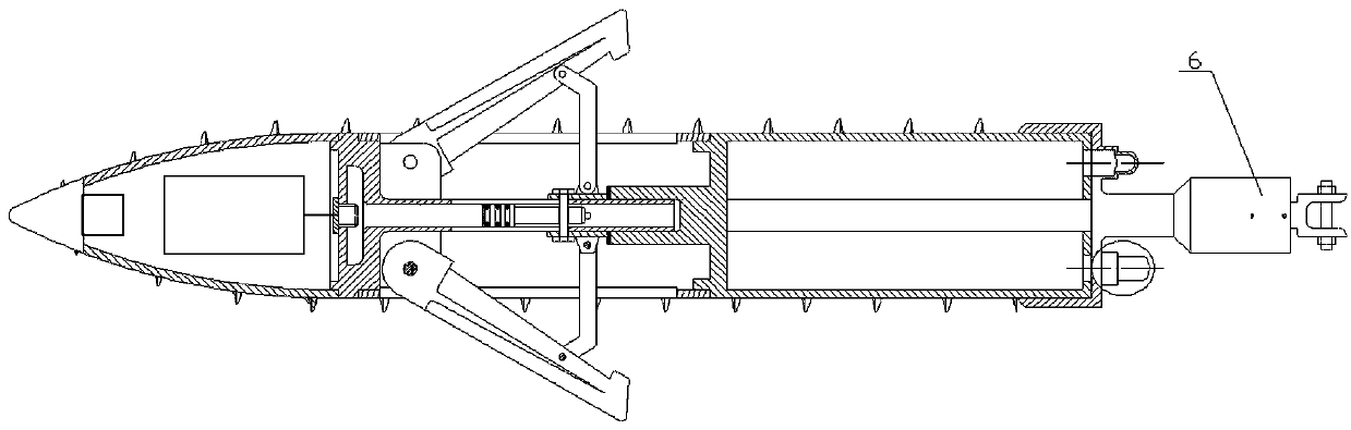 Rocket burrowing anchor