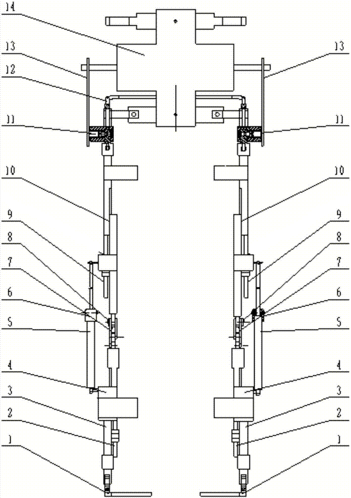 Central driving lower extremity exoskeleton robot