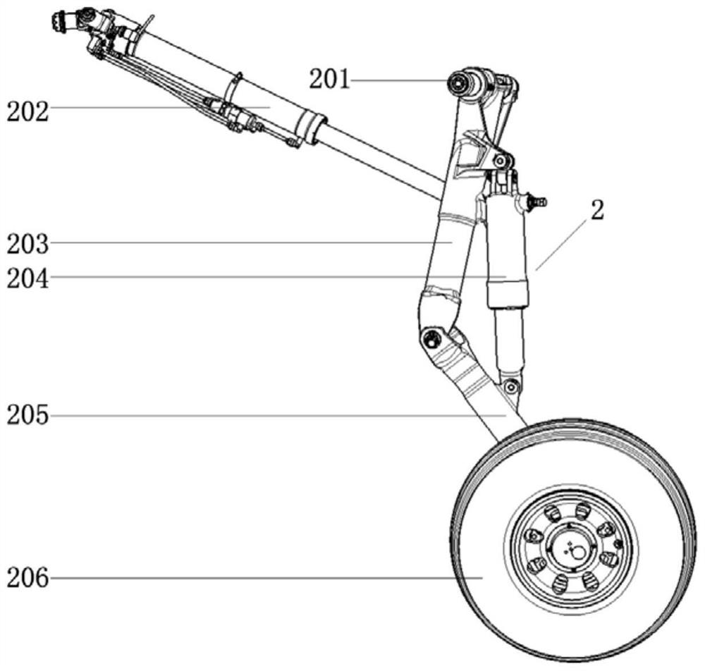 Method for quickly analyzing landing load of support arm type undercarriage