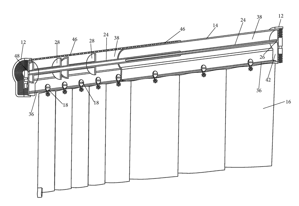 Arrangement for Dispensing Curtains