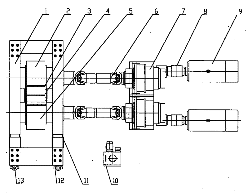 High-pressure roller mill for metal ore