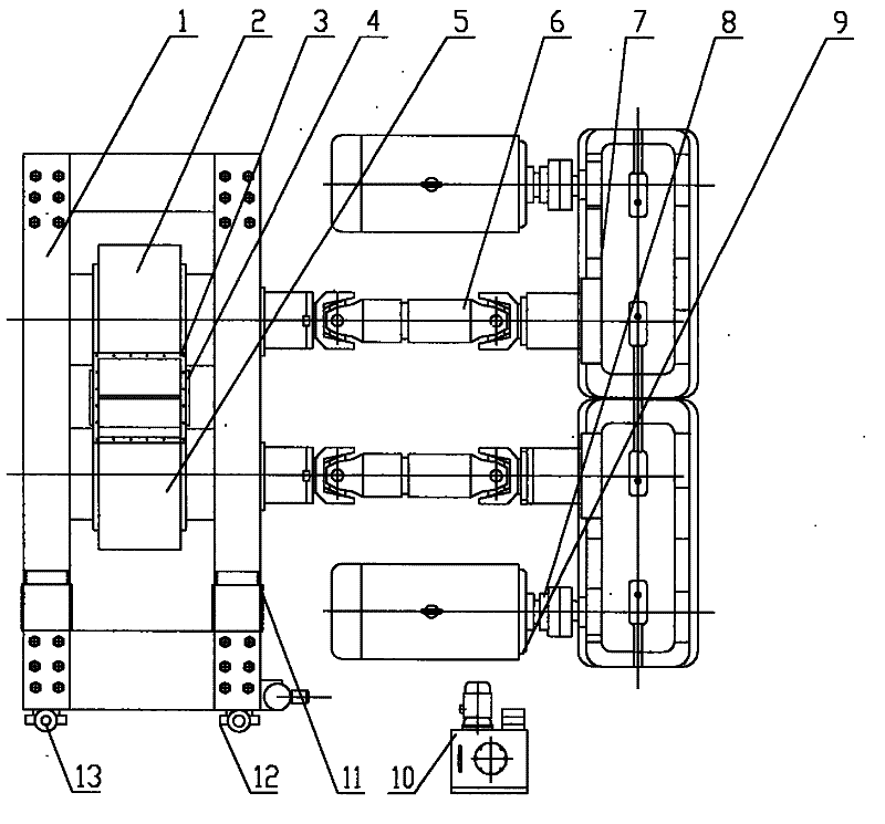 High-pressure roller mill for metal ore