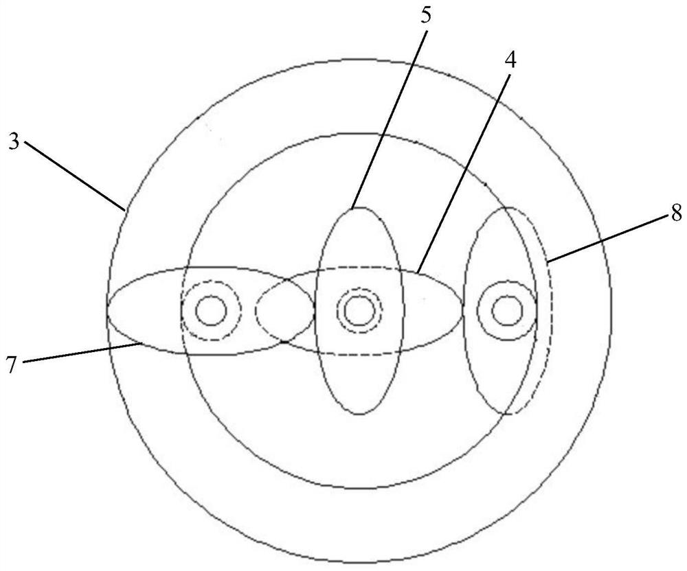 Gear ring power output device of rotary opposed piston engine