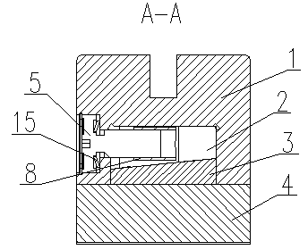 Curve simulation S-shaped wedge block compensation device