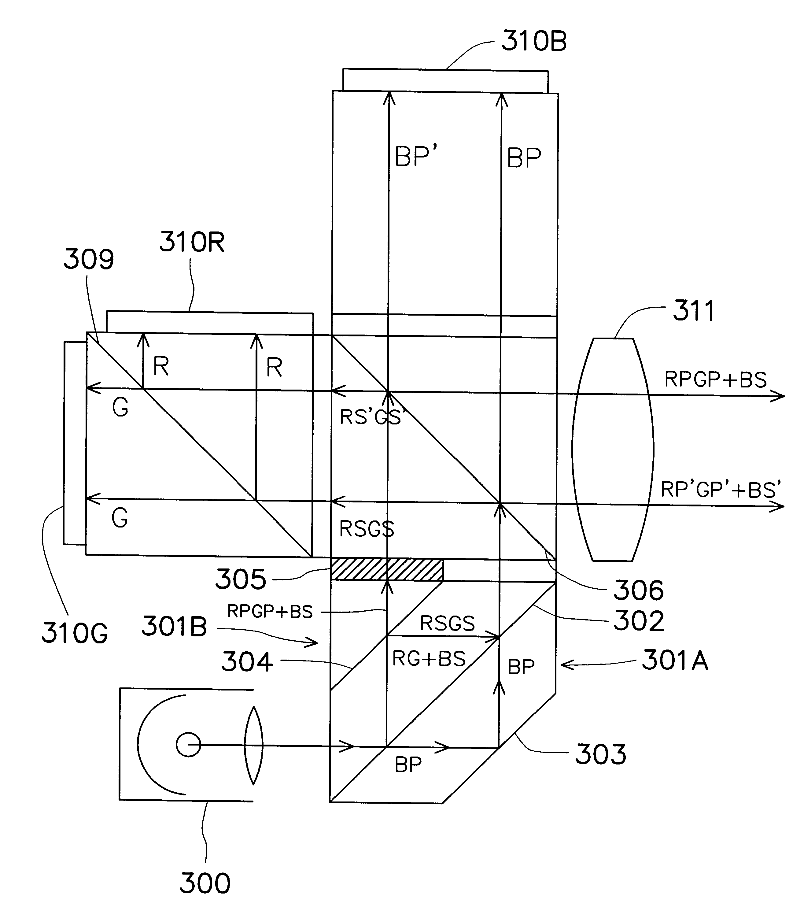 Liquid crystal display system and light projection system