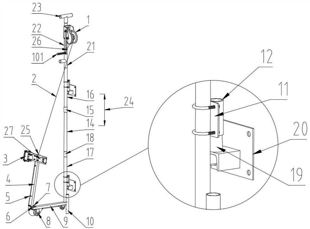 An installation frame for online monitoring equipment of urban drainage pipe network