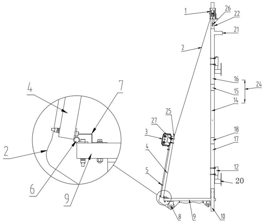 An installation frame for online monitoring equipment of urban drainage pipe network