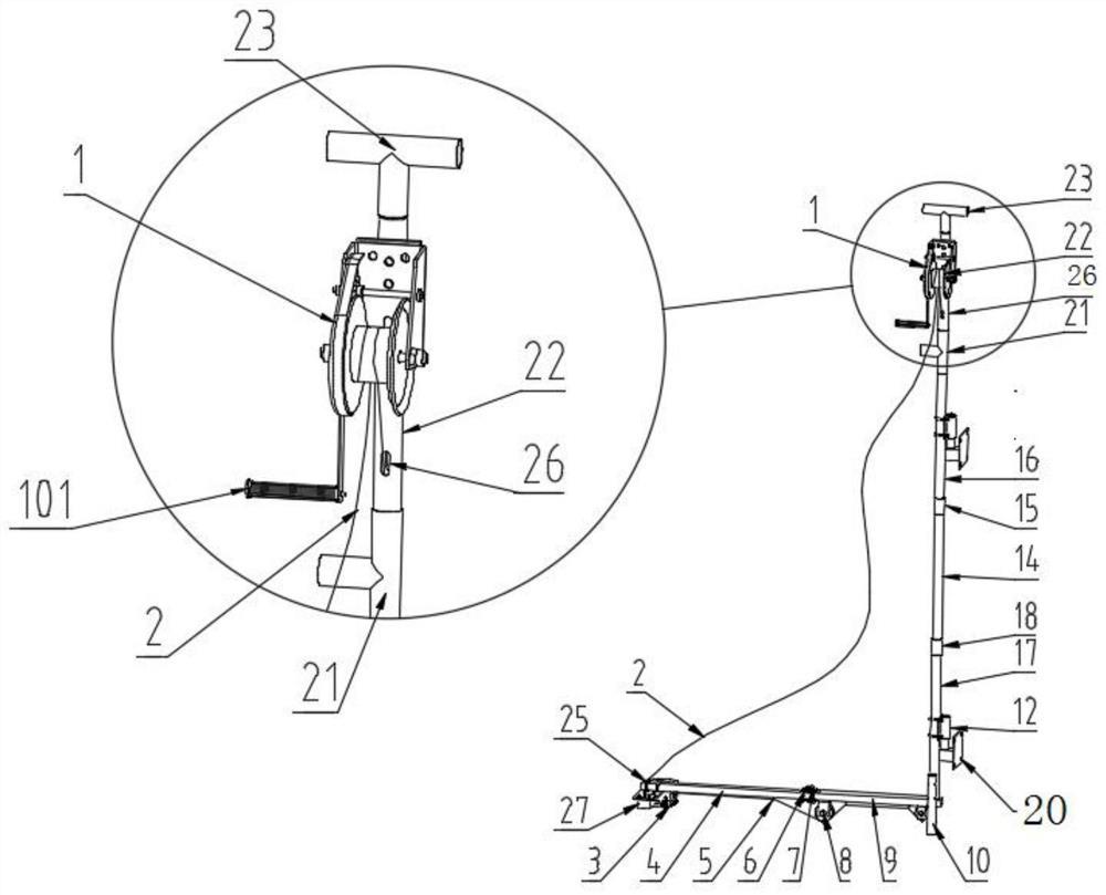 An installation frame for online monitoring equipment of urban drainage pipe network