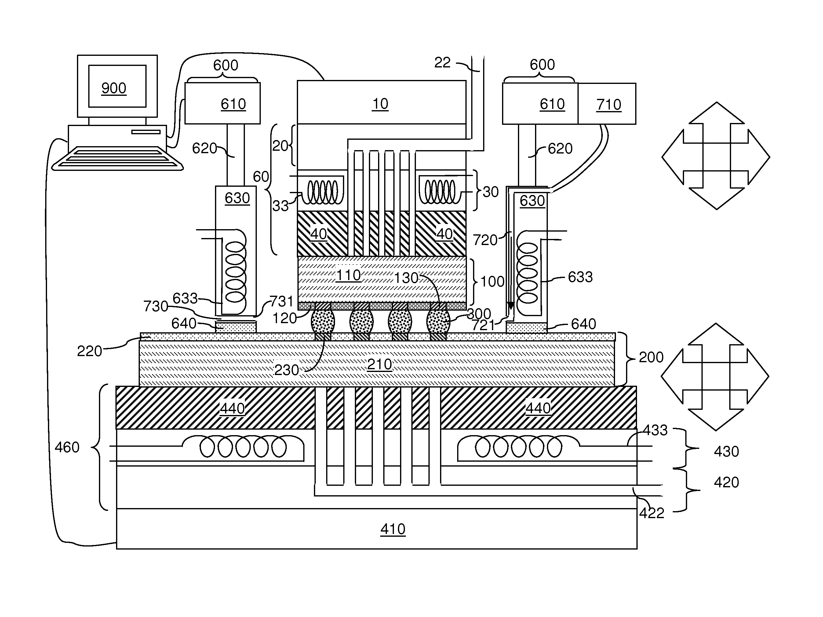 Flip chip assembly apparatus employing a warpage-suppressor assembly