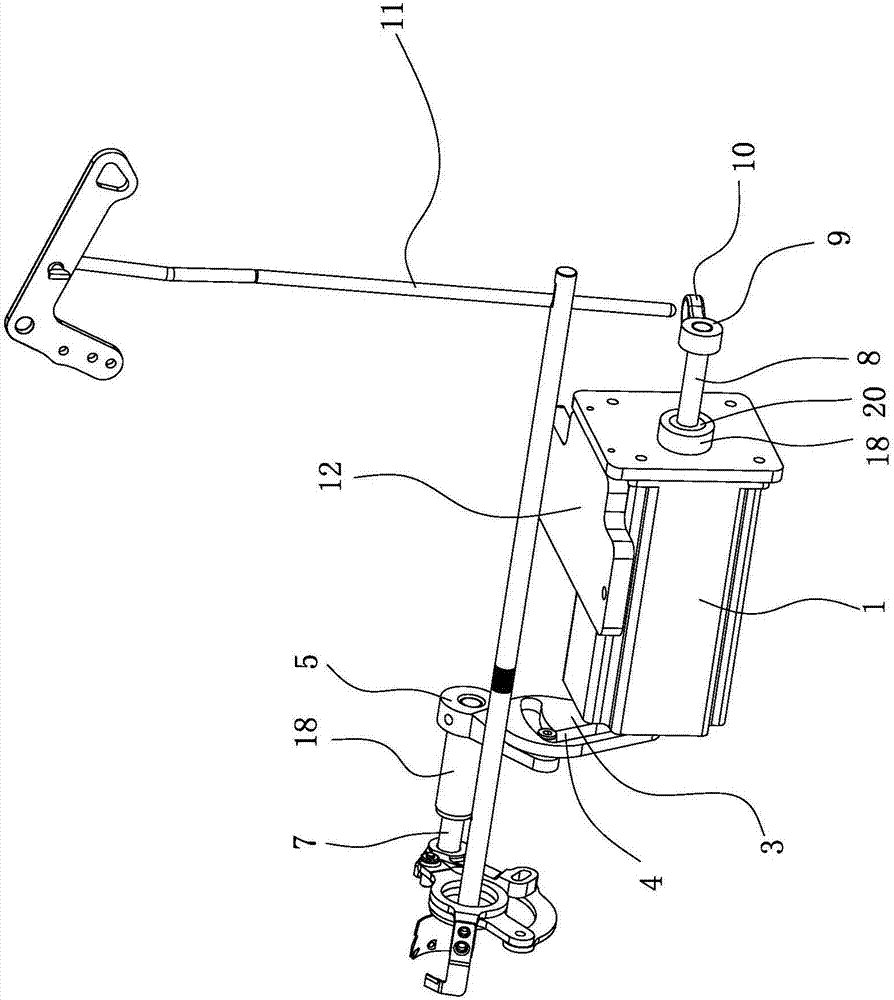 Thread cutting and presser foot lifting device of sewing machine and sewing machine