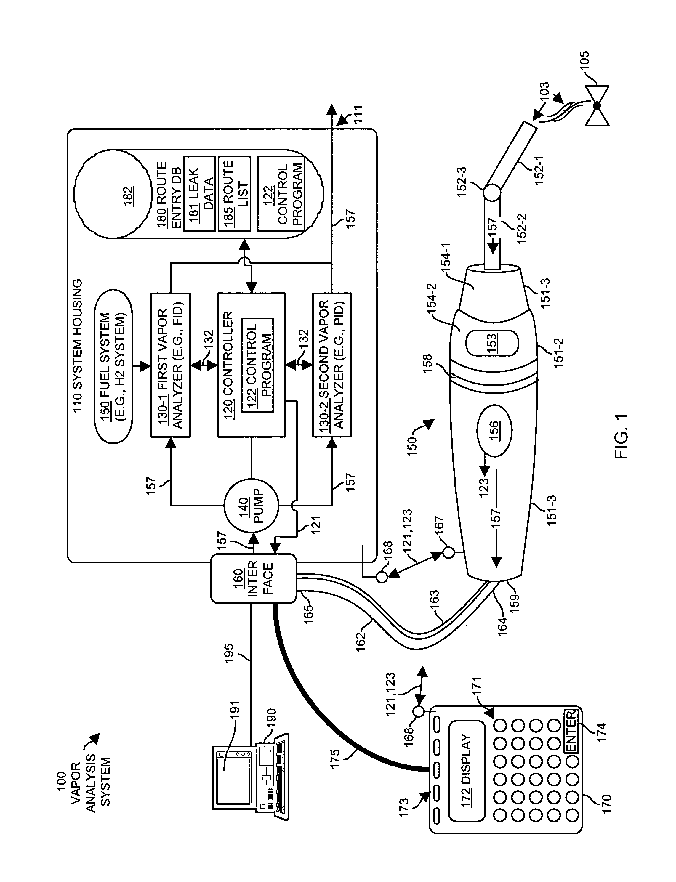 Vapor analysis apparatus and method