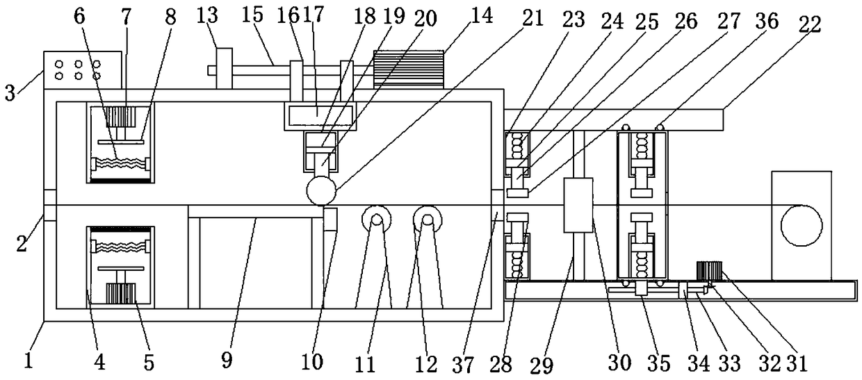 Bandage winding and cutting device for medical bandage production