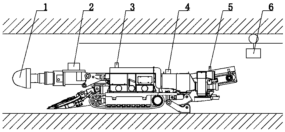 Navigation positioning and automatic cutting method of cantilever type heading machine