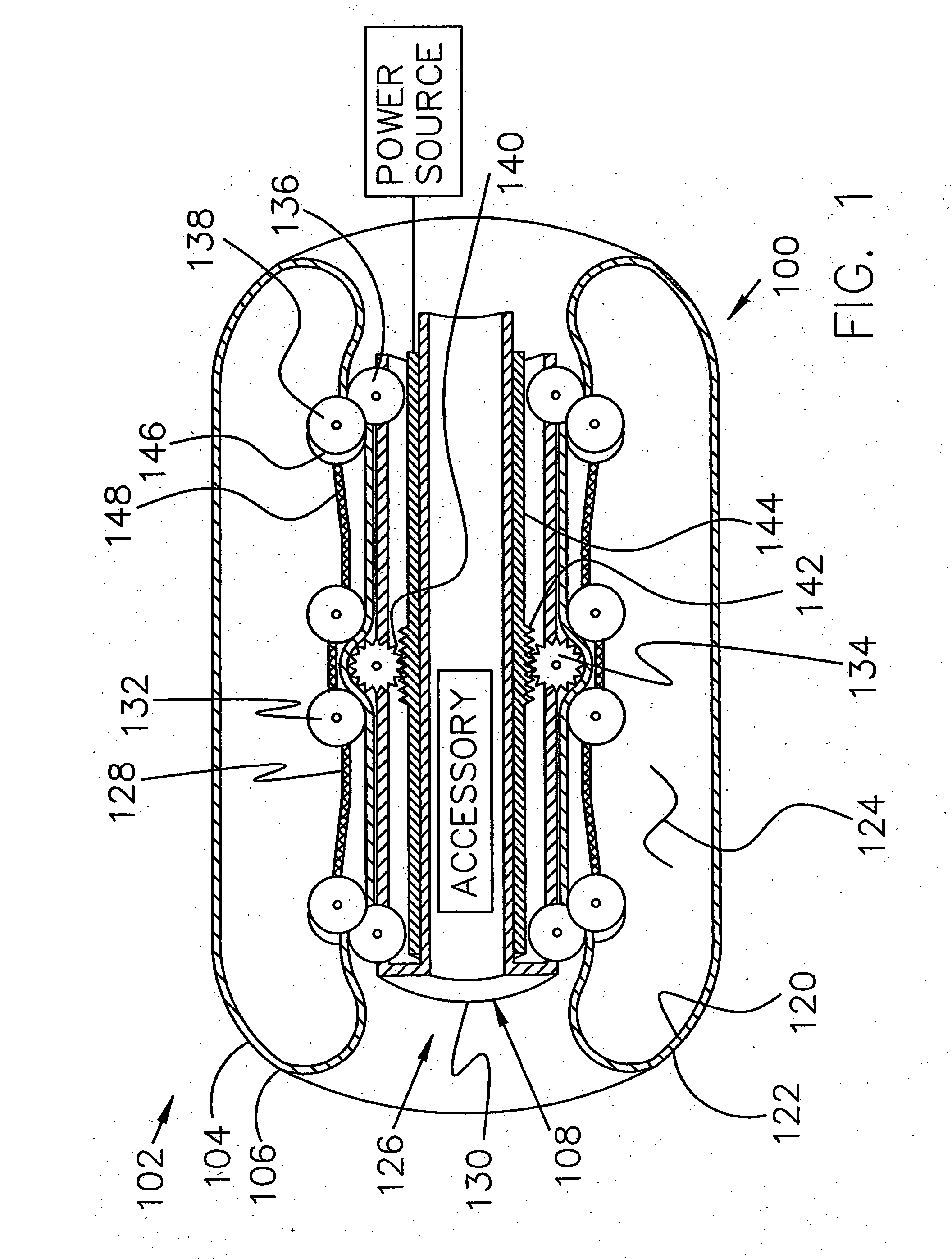 Self-propellable endoscopic apparatus and method