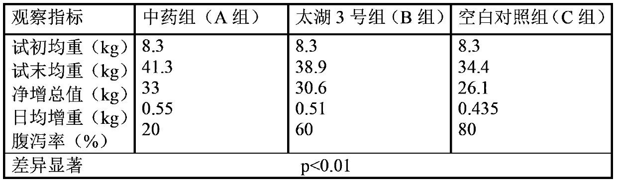 Piglet anti-diarrhea composite Chinese medicinal herb feed additive