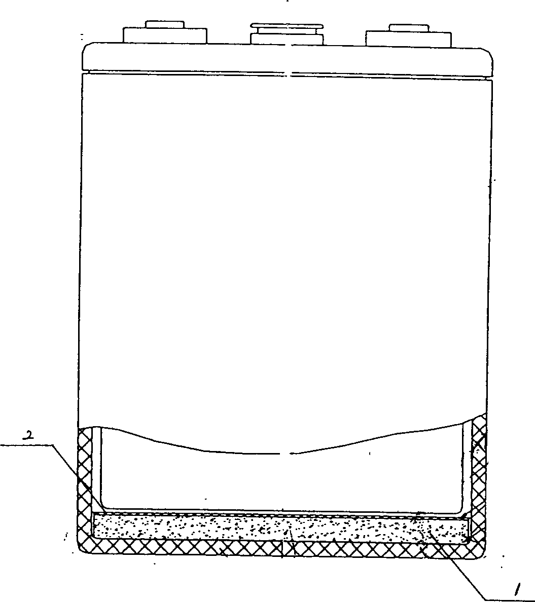 Elastic pad for fixing valve control lead-acid battery