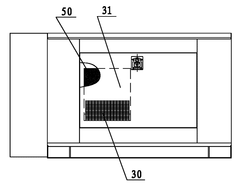 Air intake and exhaust device of air-cooling type low-noise diesel power generating set