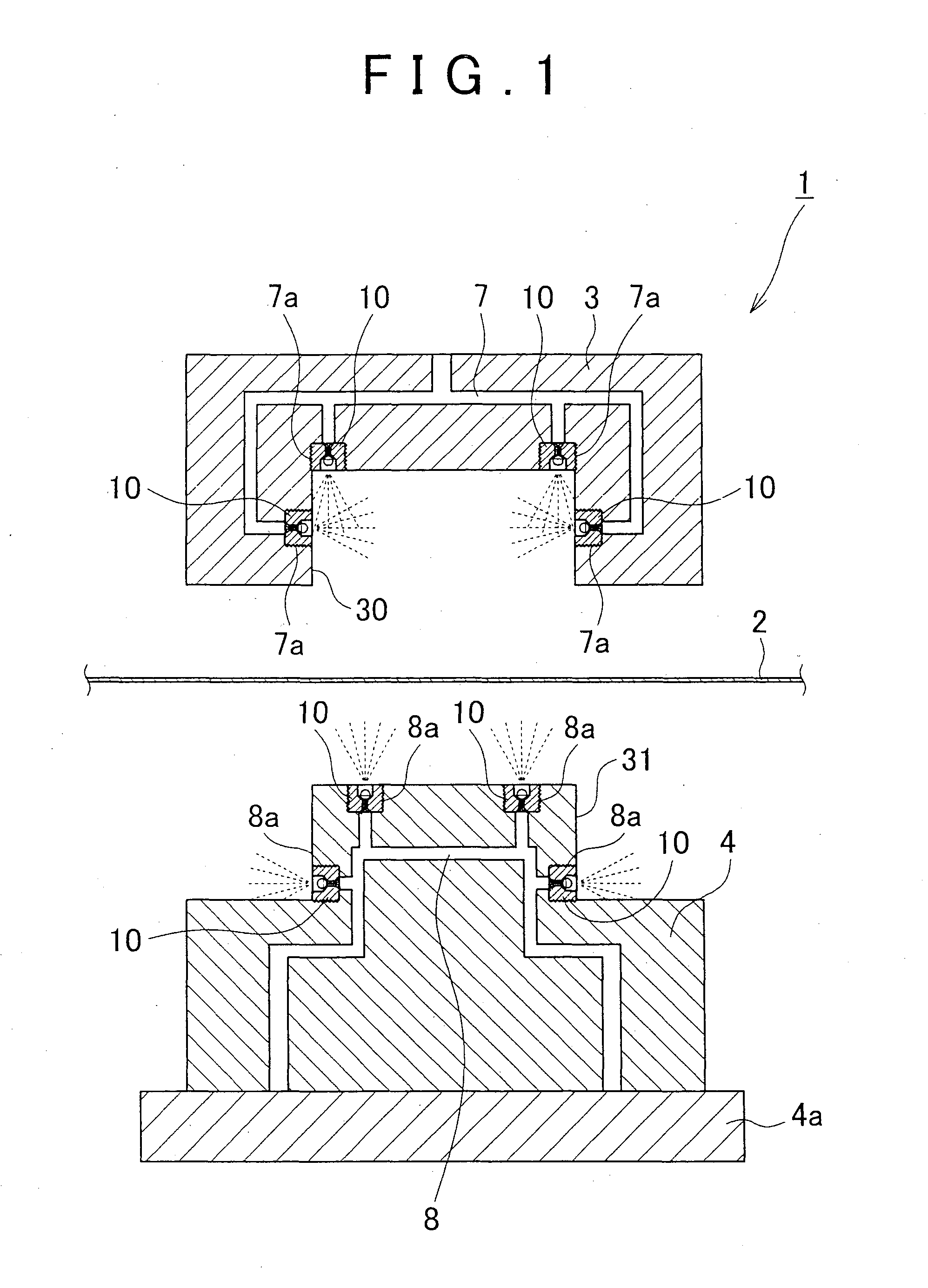 Press apparatus and spray nozzle