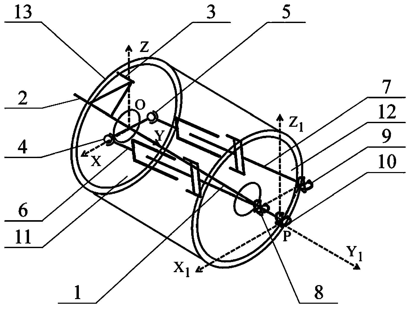 Variable rigidity parallel joint snake-shaped robot mechanism