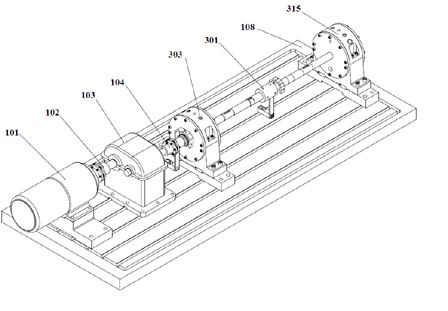 Generator rotor unbalance magnetic tension testing bench supported by sliding bearings