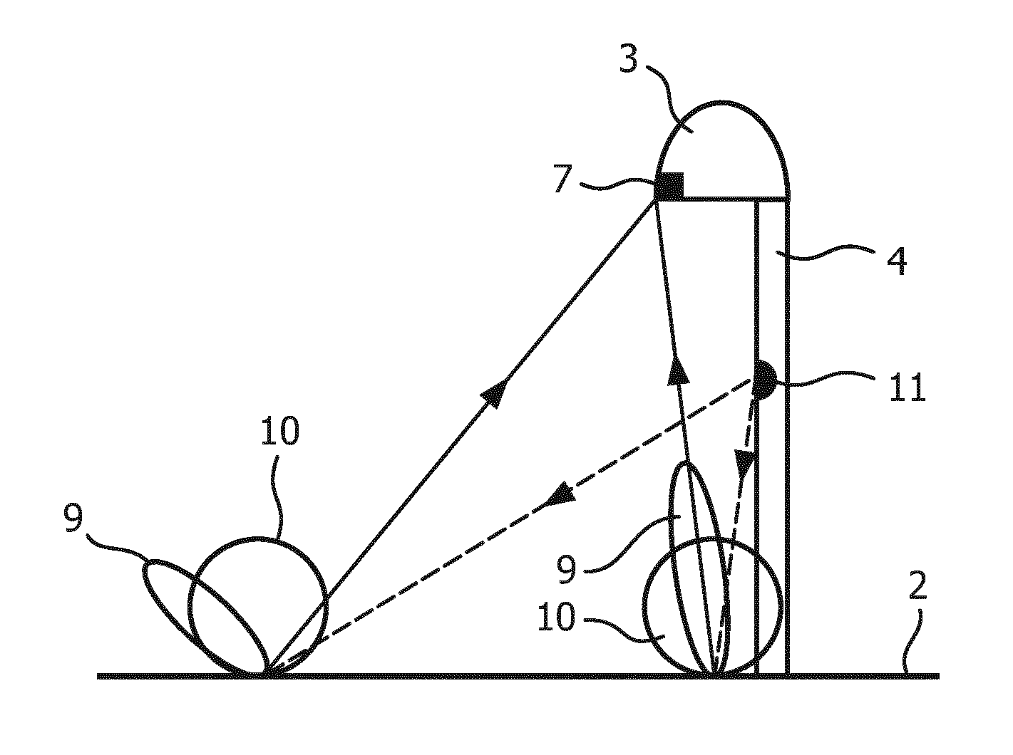 Luminaire for road illumination with sensor