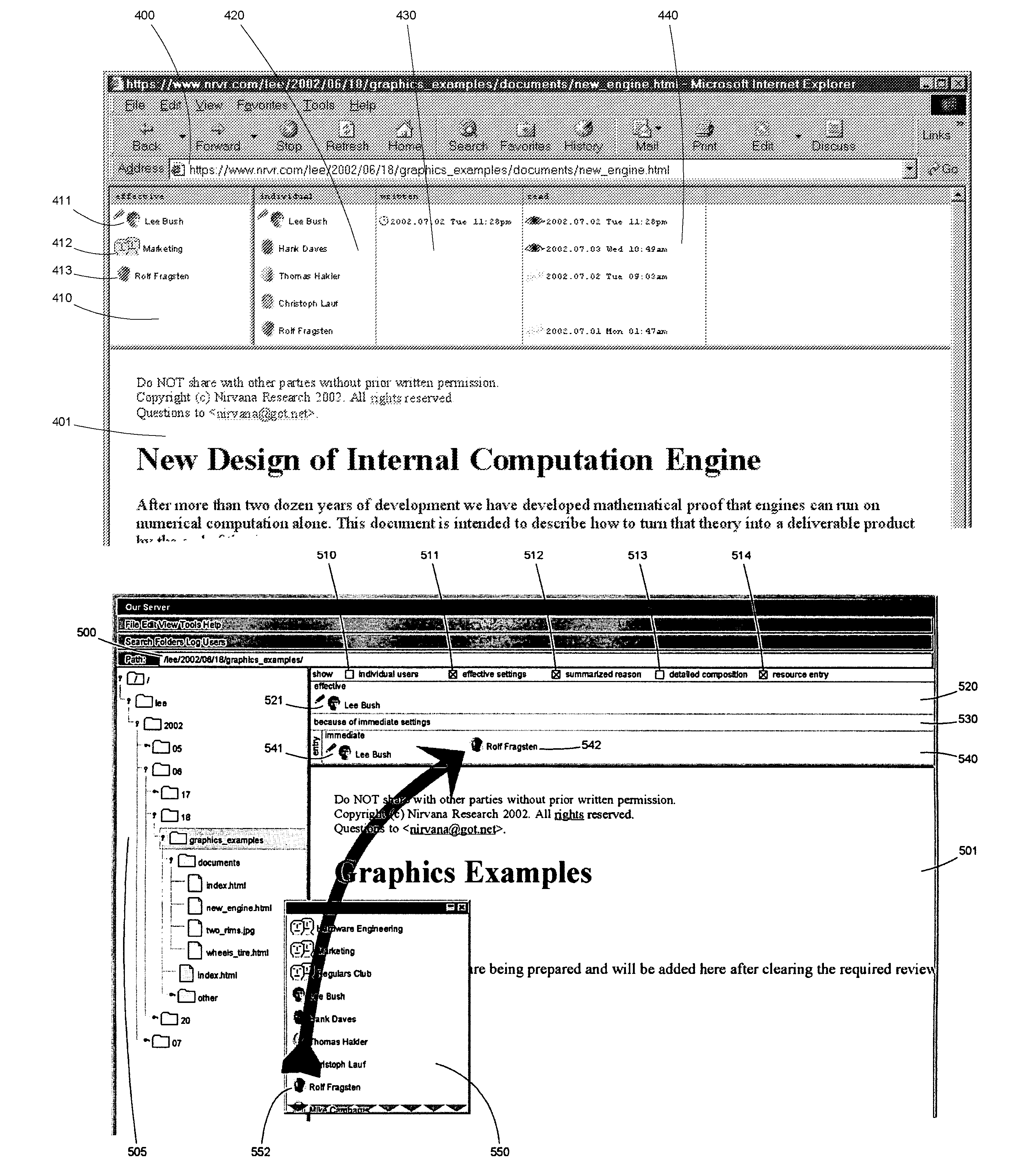 User interface driven access control system and method