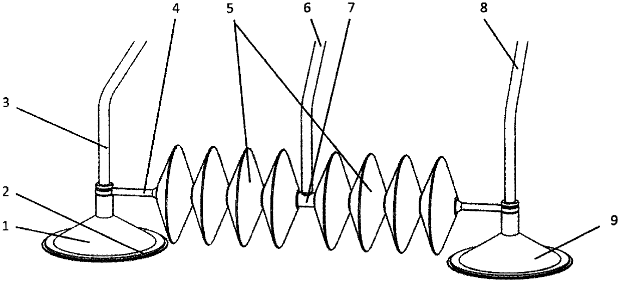 Vacuum chuck type crawling device