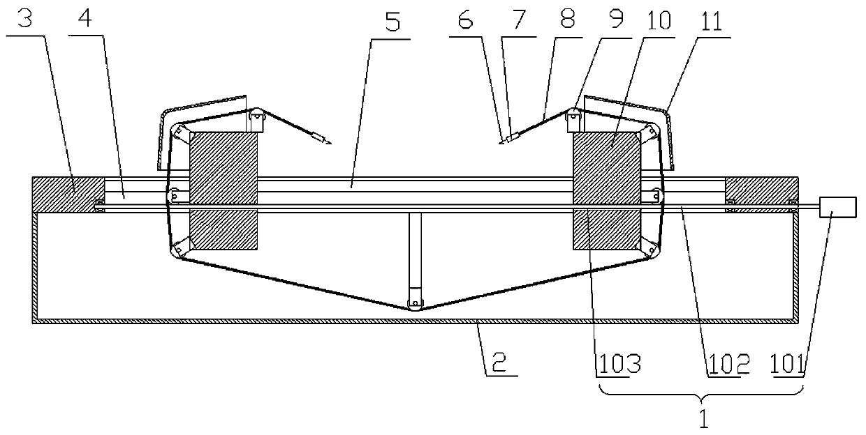 Synchronous retraction device for bilateral muscles of wound