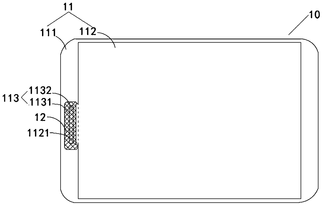 Middle frame components and electronic equipment