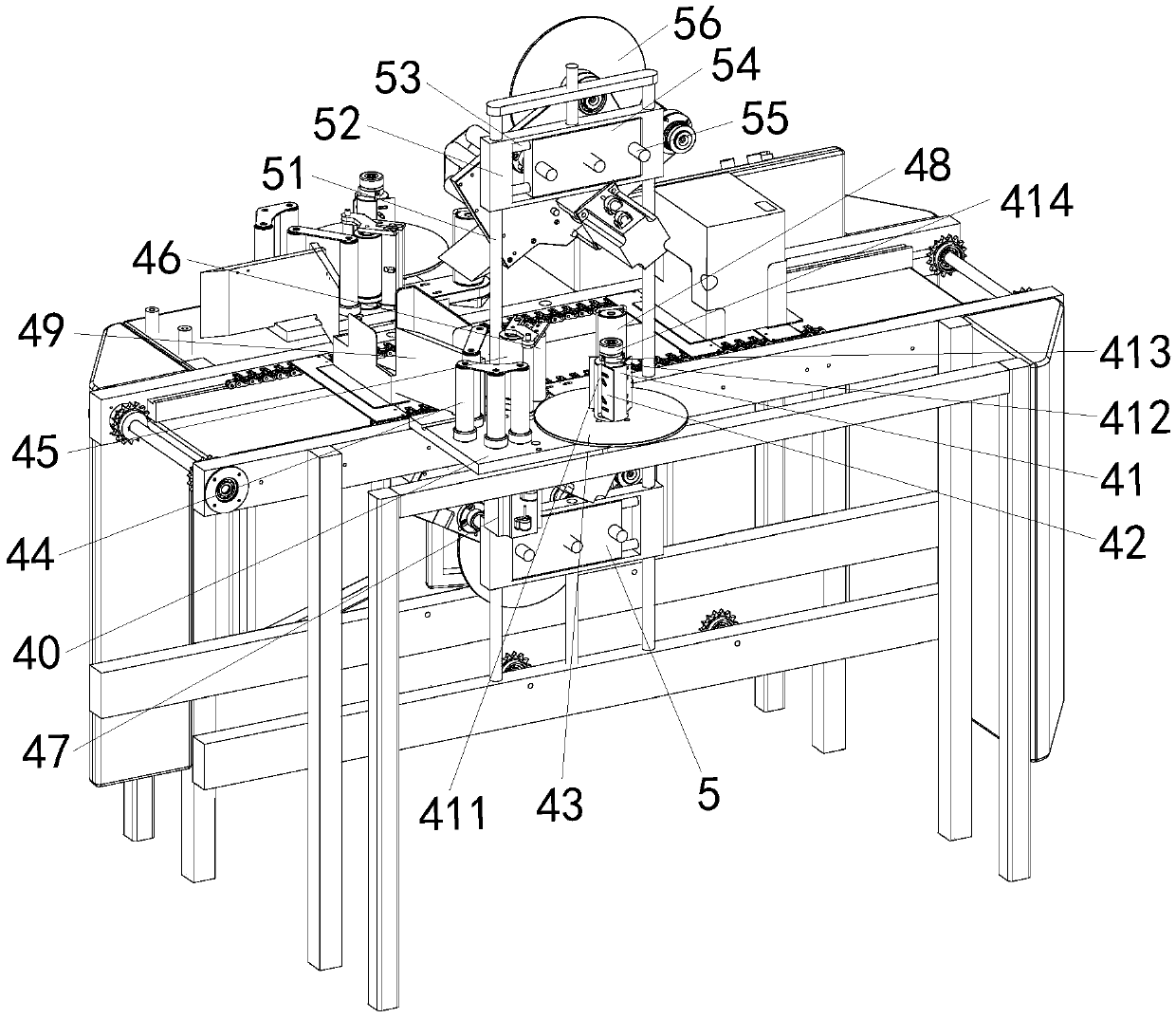 Four-surface automatic labeling equipment