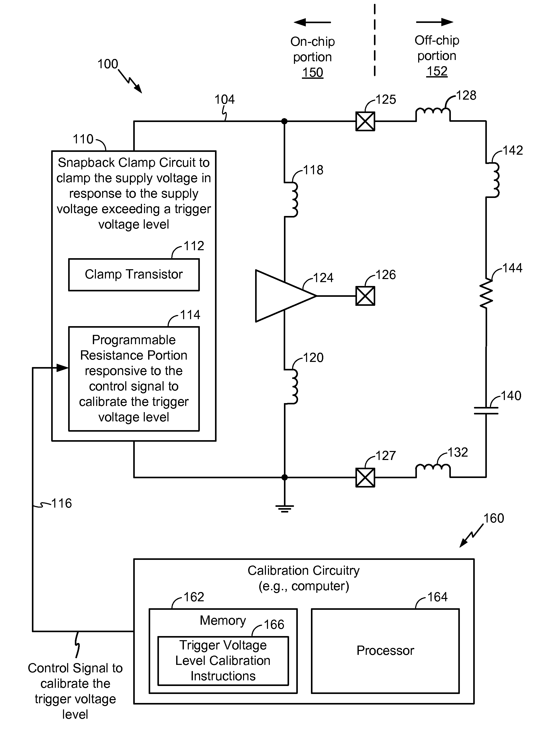 Devices and methods for calibrating and operating a snapback clamp circuit