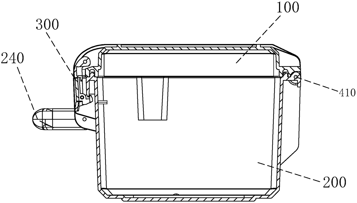 Box provided with press-type spring hasp