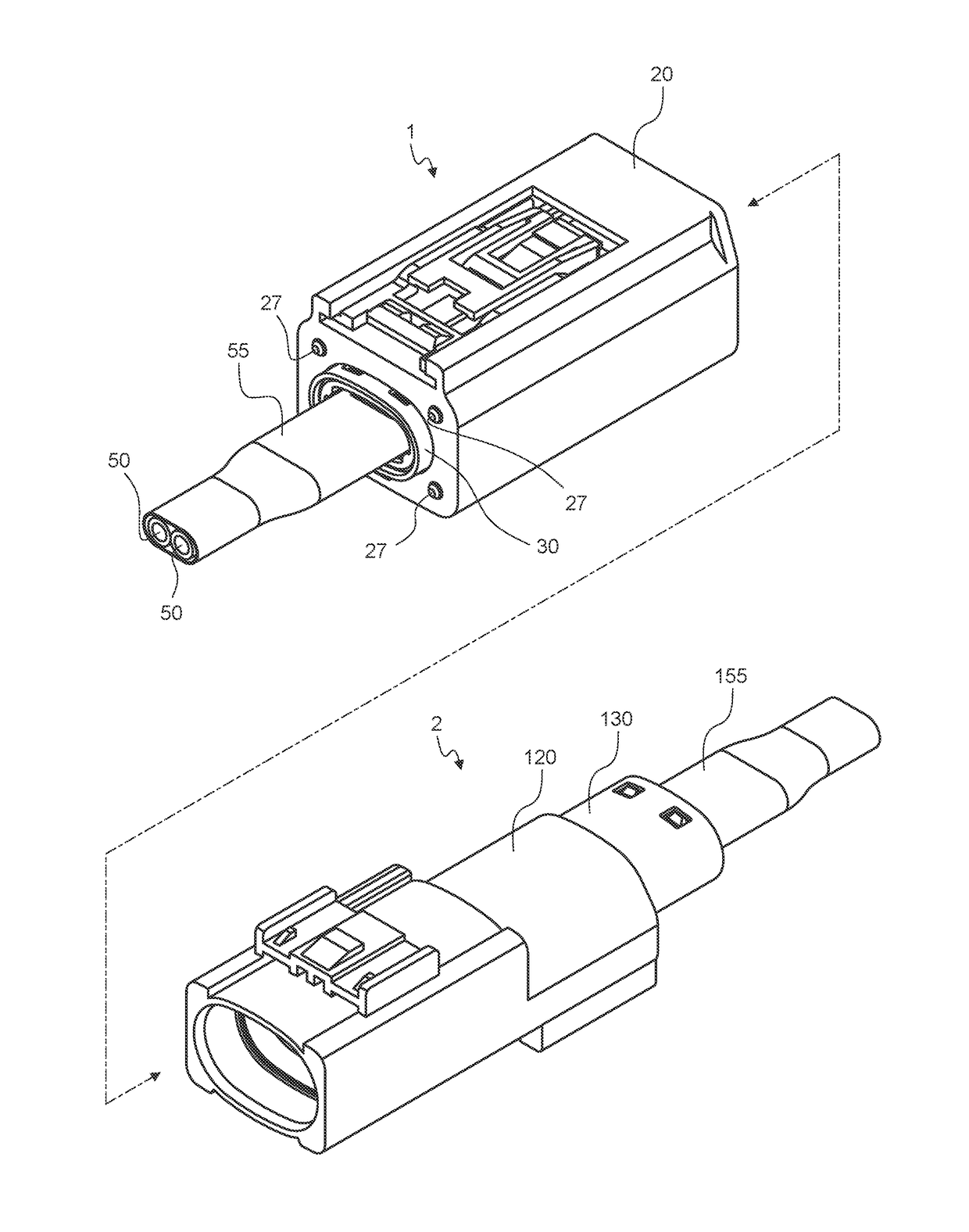 Female and male connectors