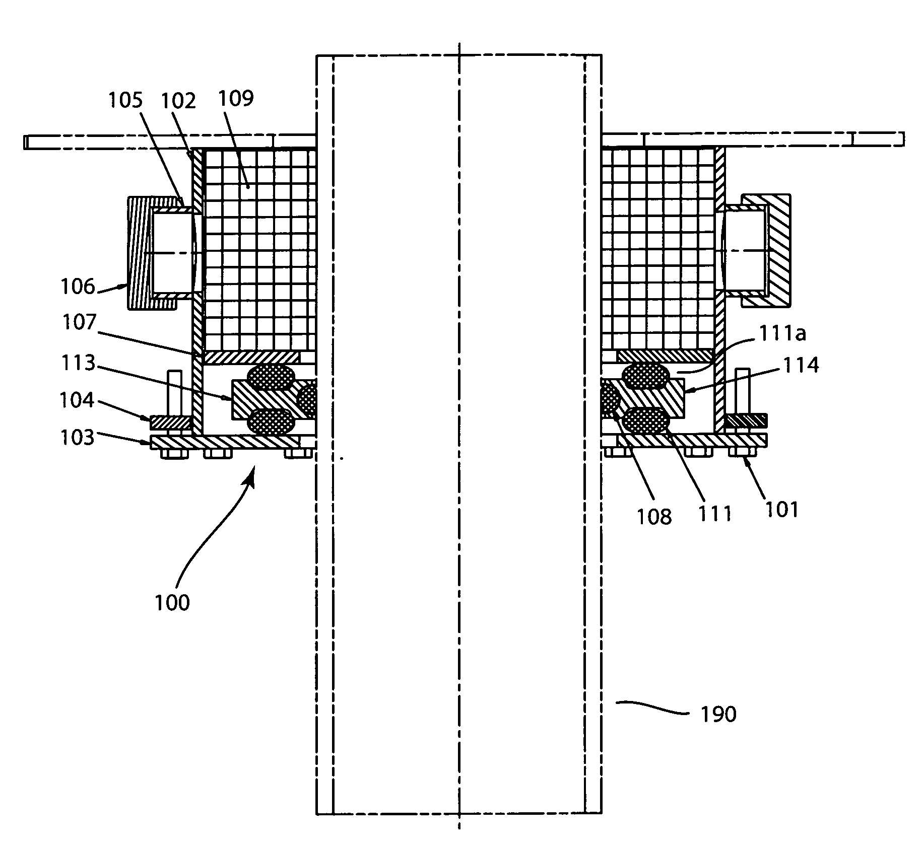 Penetration slider seal expansion joint apparatus and method