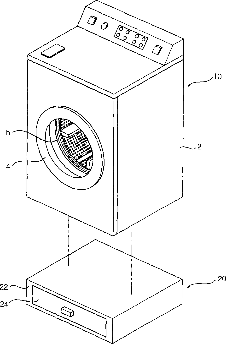 Washing machine pedestal