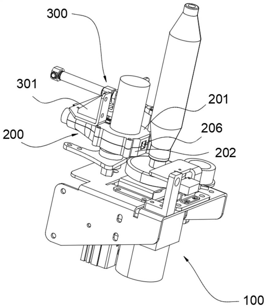 Cutter wheel tail yarn processing device