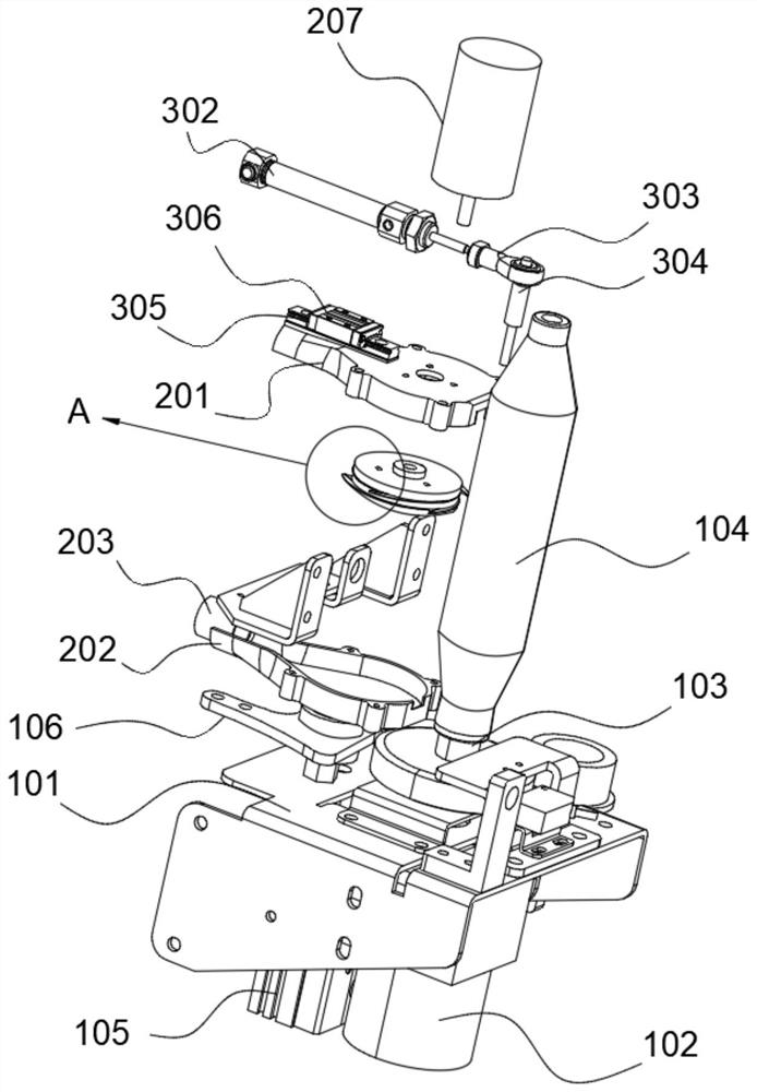 Cutter wheel tail yarn processing device